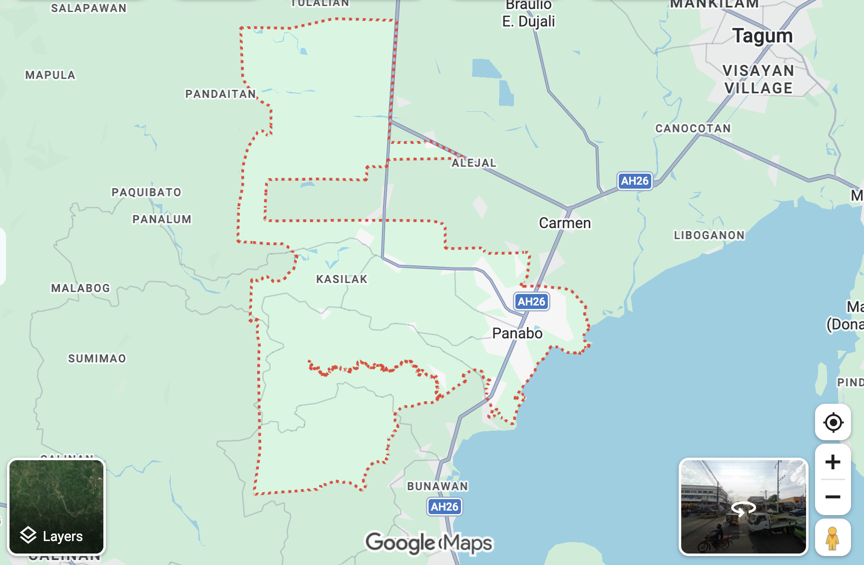 Panabo City map reference